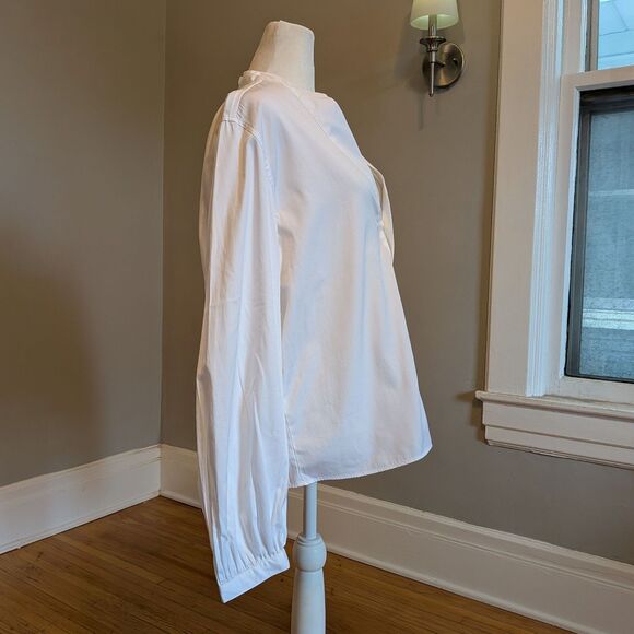 Polo by Ralph Lauren White Dress Shirt Blouson Sleeve Office Quiet Luxury 10 - Picture 3 of 9